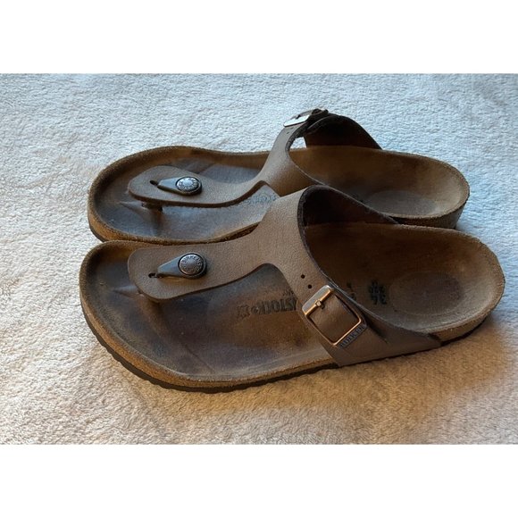Birkenstock Youth sz.34/3.5 sandals made in german Gizeh Mocha thong flip flops - Picture 2 of 11